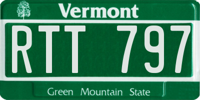 VT license plate RTT797
