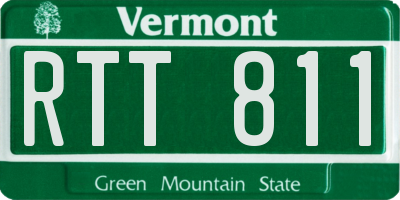 VT license plate RTT811