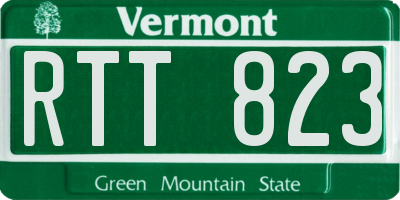 VT license plate RTT823