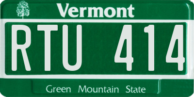 VT license plate RTU414