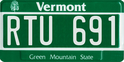 VT license plate RTU691