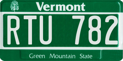 VT license plate RTU782