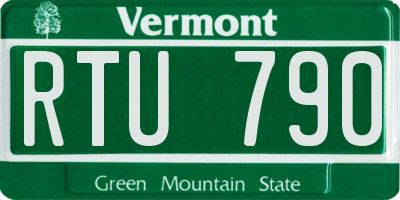 VT license plate RTU790