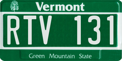 VT license plate RTV131