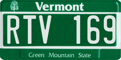 VT license plate RTV169