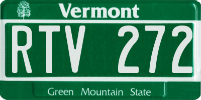 VT license plate RTV272