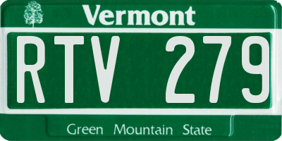 VT license plate RTV279