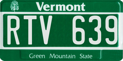 VT license plate RTV639
