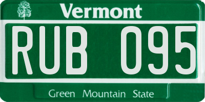 VT license plate RUB095