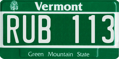 VT license plate RUB113