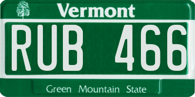 VT license plate RUB466
