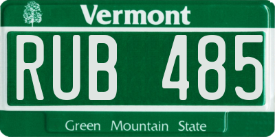 VT license plate RUB485