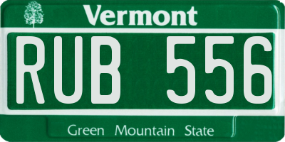 VT license plate RUB556
