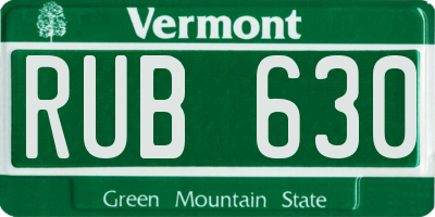 VT license plate RUB630