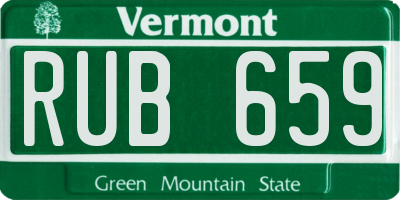VT license plate RUB659