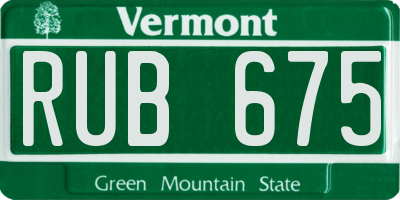VT license plate RUB675
