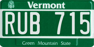 VT license plate RUB715