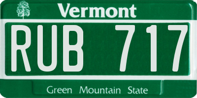VT license plate RUB717