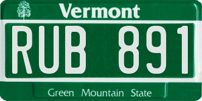 VT license plate RUB891
