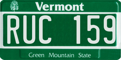 VT license plate RUC159