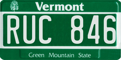 VT license plate RUC846
