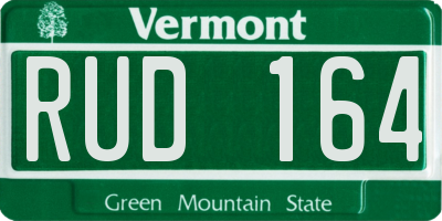 VT license plate RUD164