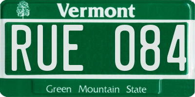 VT license plate RUE084