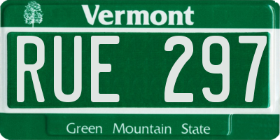 VT license plate RUE297