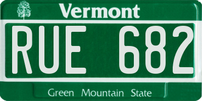 VT license plate RUE682
