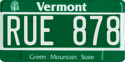 VT license plate RUE878