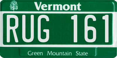 VT license plate RUG161