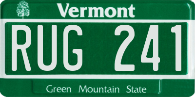VT license plate RUG241