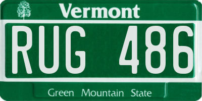 VT license plate RUG486