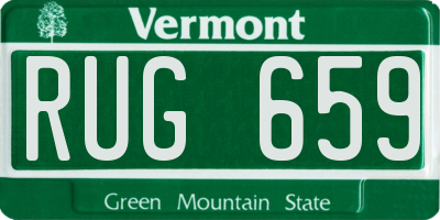 VT license plate RUG659