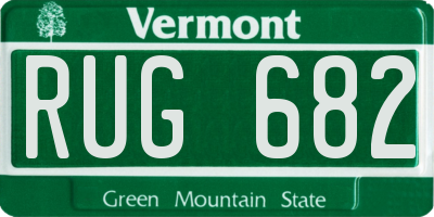 VT license plate RUG682