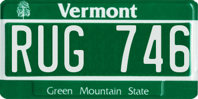 VT license plate RUG746