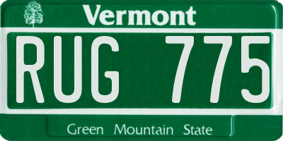 VT license plate RUG775