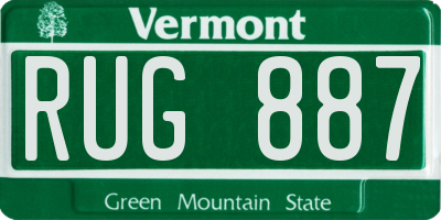 VT license plate RUG887