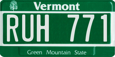 VT license plate RUH771