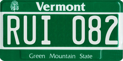 VT license plate RUI082