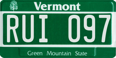 VT license plate RUI097