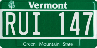 VT license plate RUI147