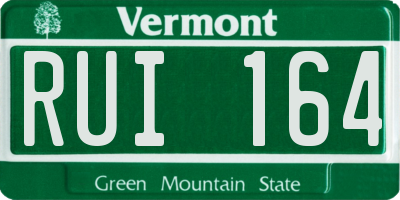 VT license plate RUI164