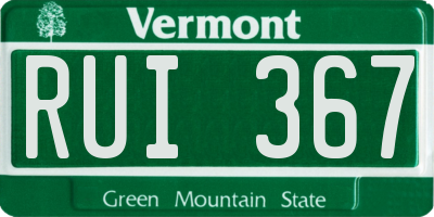 VT license plate RUI367