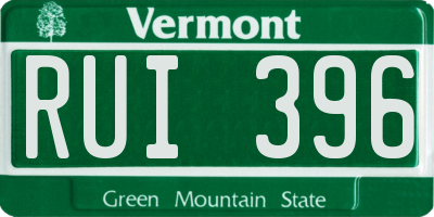 VT license plate RUI396