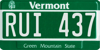 VT license plate RUI437