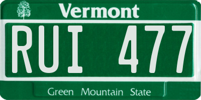 VT license plate RUI477