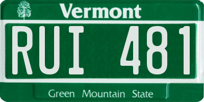 VT license plate RUI481