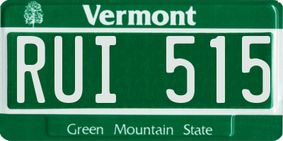 VT license plate RUI515