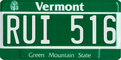VT license plate RUI516
